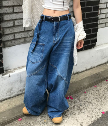 FRONT POCKET WIDE DENIM